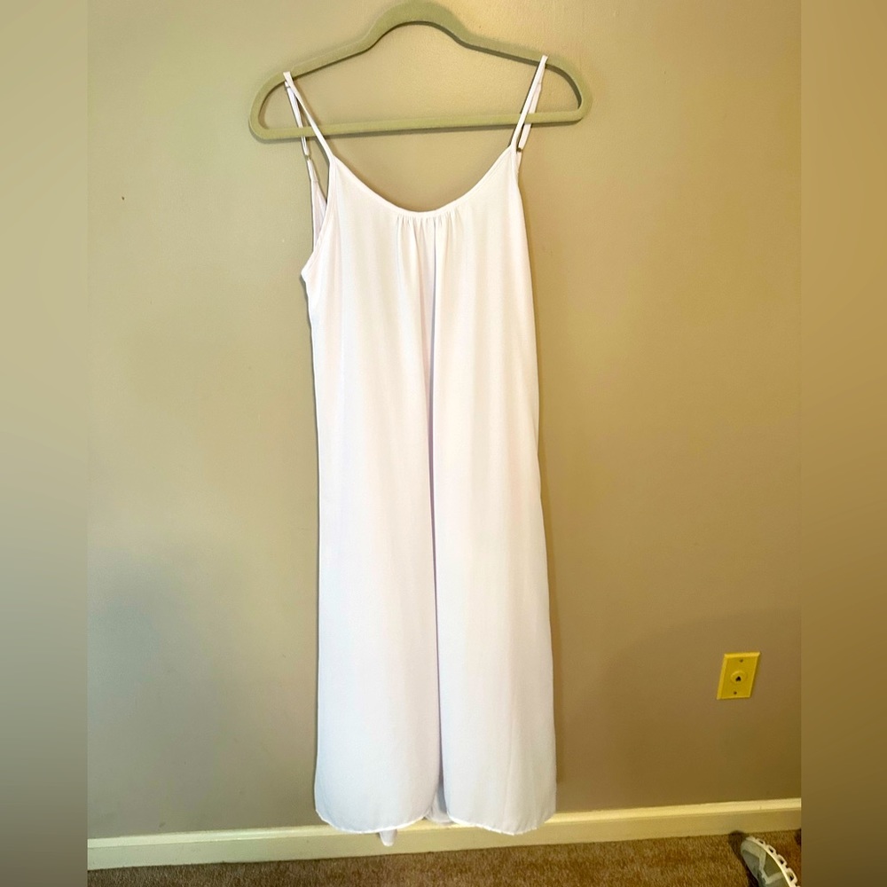 Show Me Your Mumu white slip midi dress